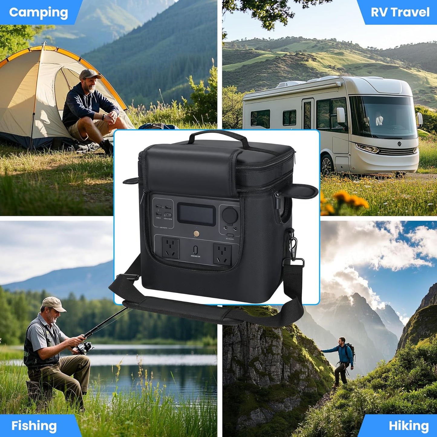 🔋 BOLSA DE TRANSPORTE PARA BATERIA ECOFLOW RIVER 2 MAX 🎒✨