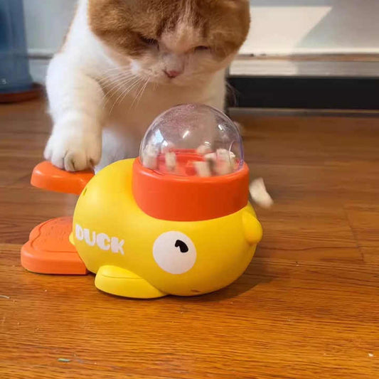 Dispensador Interactivo de Comida para mascotas en forma de Pato,