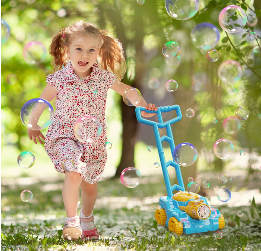 Corta el césped y lanza burbujas