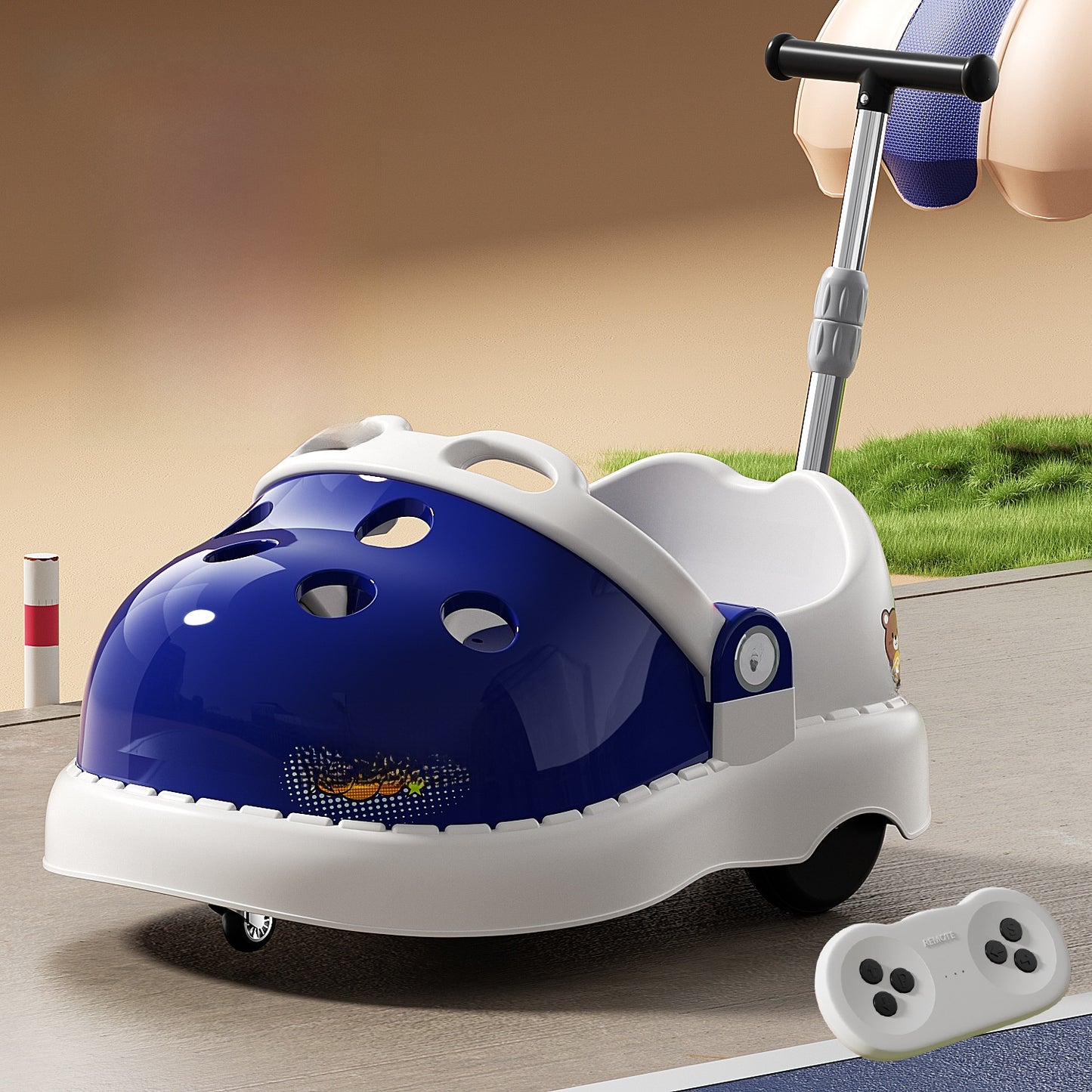 🚗💥✨ Auto de Choque Eléctrico 12V para Niños | Giro 360° con Luces y Control Remoto