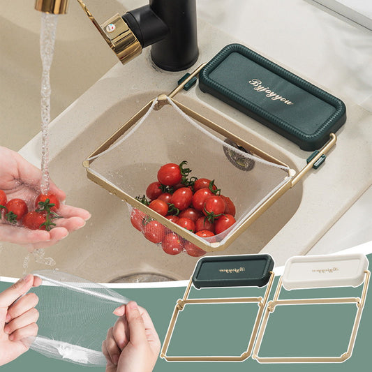 colador triangular con bolsas de malla desechables