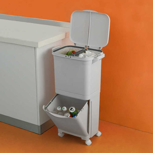 Contenedor de Basura Móvil de Doble Capa