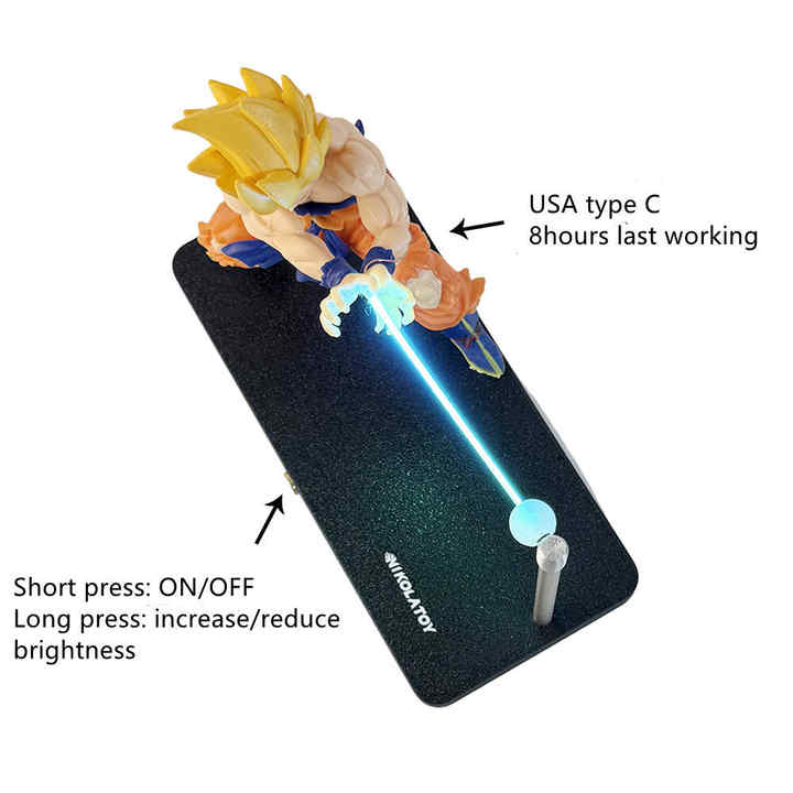 Lámpara de Escritorio Goku Saiyan con Inducción Magnética