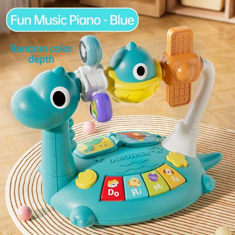 Piano Musical Interactivo Giratorio con Luces y Sonidos | Juguete Educativo para Niños Pequeños