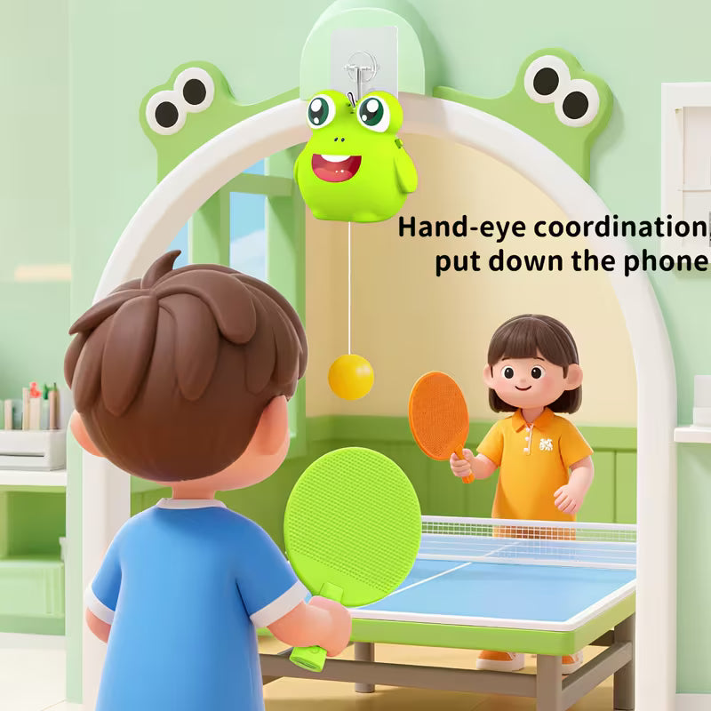 Raqueta de Tenis de Mesa Colgante para Niños | Entrenador de Coordinación Mano-Ojo y Juego Padre-Hijo | Uso en Interiores