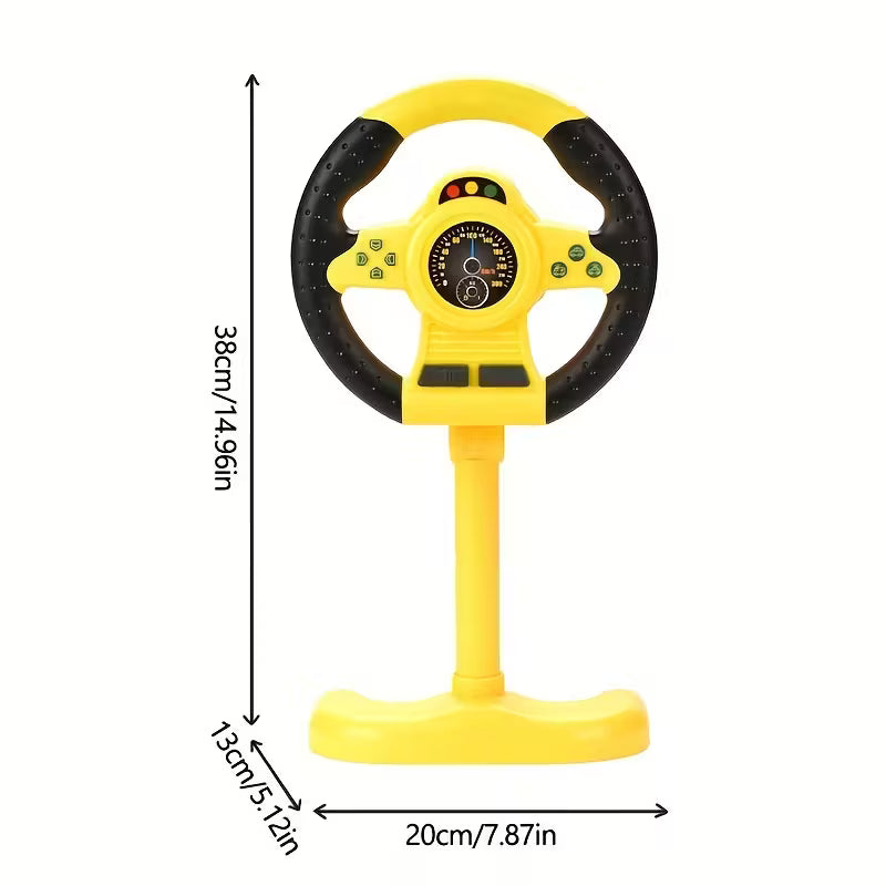 Volante de Simulación para Bebés y Niños | Base Vertical • Giro 360° • Juego de Conducción Educativo • Estimulación Temprana • Juguete Interactivo de Alta Calidad