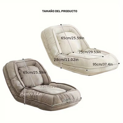 Sofá Convertible 2 en 1 Moderno 🤍🧸 | Asiento Plegable con Espuma Viscoelástica &amp; Diseño Perezoso