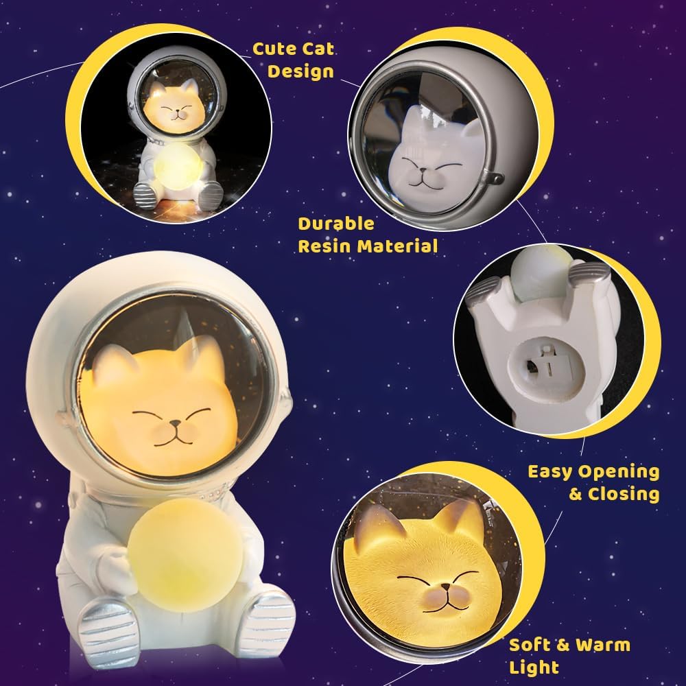 LUZ LED NOCTURA DE GATO ASTRONAUTA