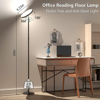 Keepsmile Lámpara de Pie LED con iluminación lateral doble