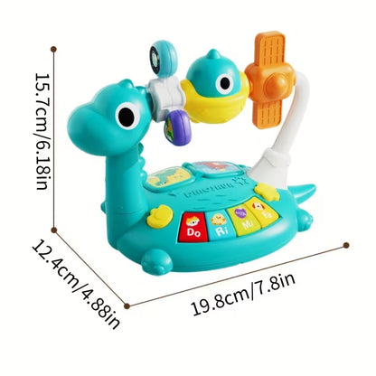 Piano Musical Interactivo Giratorio con Luces y Sonidos | Juguete Educativo para Niños Pequeños