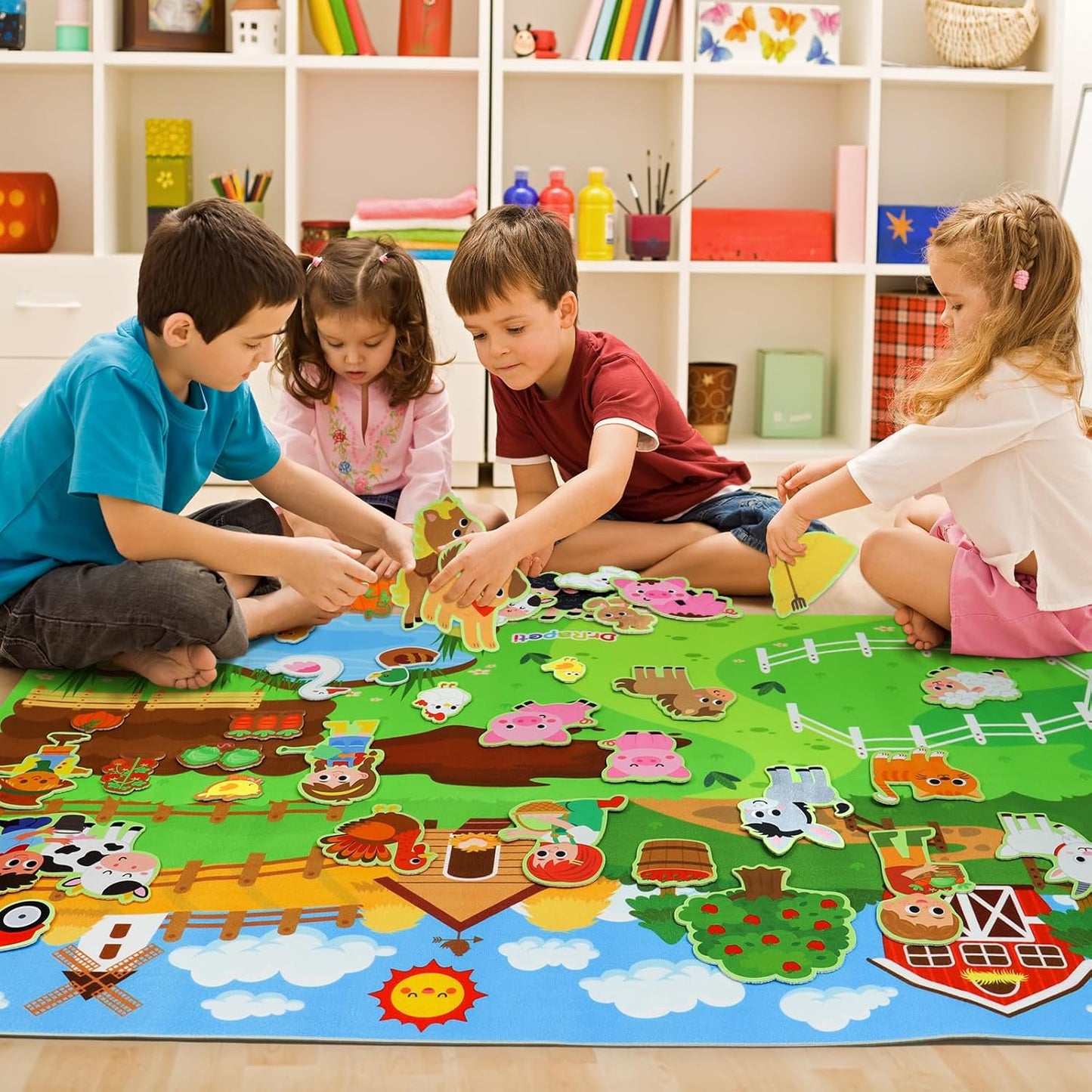 Tablero de Fieltro de Aprendizaje Preescolar
