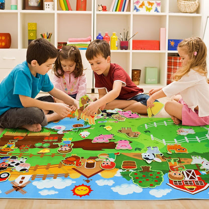 Tablero de Fieltro de Aprendizaje Preescolar