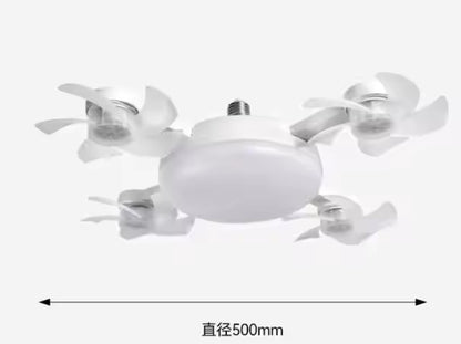 Lámpara de Techo Moderna con Ventilador Silencioso y Control Remoto