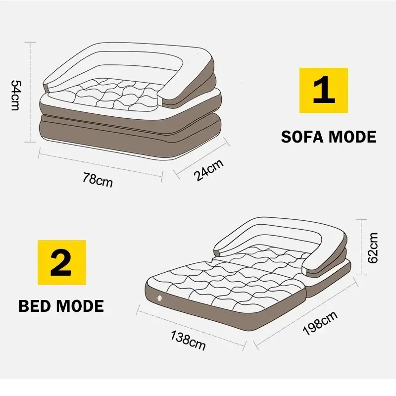 Sofá Cama Inflable Plegable de 2 Asientos