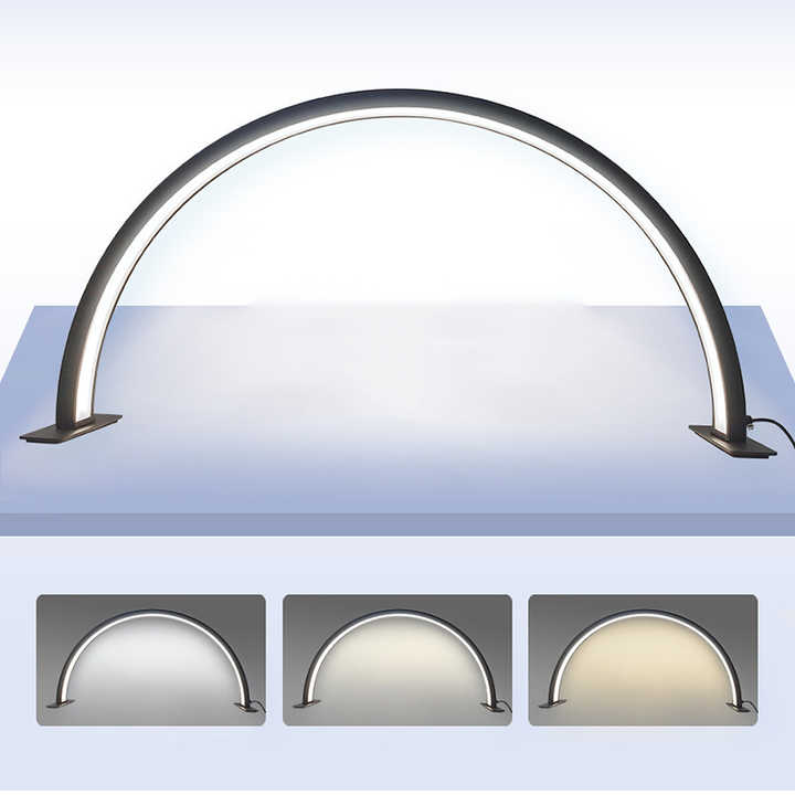 Lámpara de Escritorio para Manicura con luz tricromática en forma de arco lunar