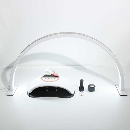 Lámpara de Escritorio para Manicura con luz tricromática en forma de arco lunar