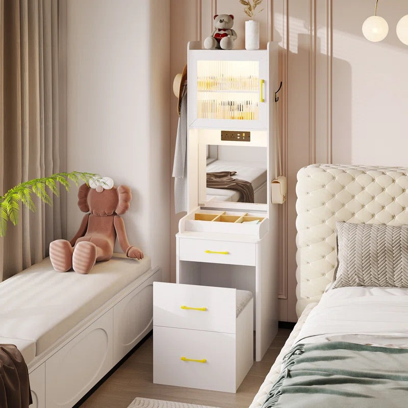 Tocador Plegable con Espejo LED