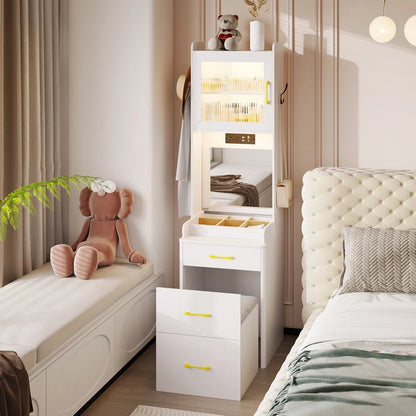 Tocador Plegable con Espejo LED