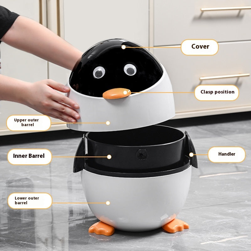 Bote de Basura – Diseño de Pingüino