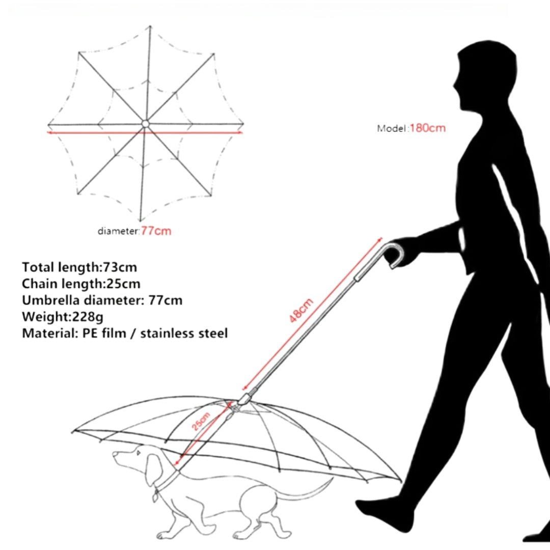Correa de Paraguas Impermeable para Mascotas