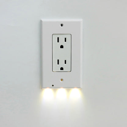 Enchufe de Pared Blanco con Luz Nocturna