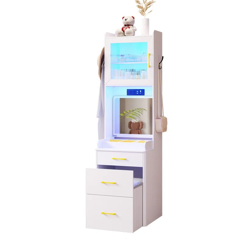 Tocador Plegable con Espejo LED