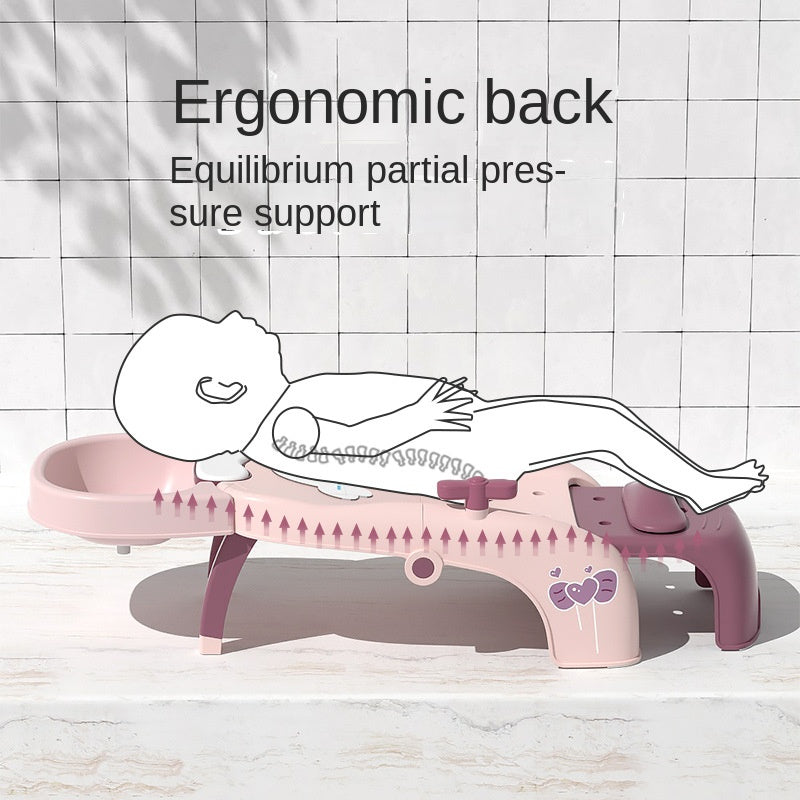 Silla de Champú para Bebé — Cojín Impermeable de Cuero PU, Antideslizante y Súper Cómoda para Baño Infantil