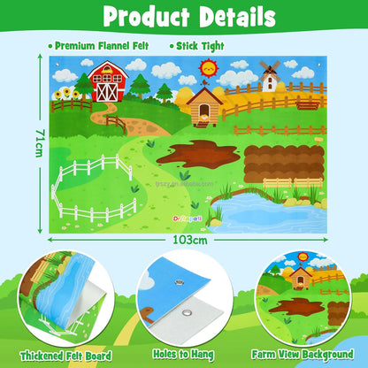 Tablero de Fieltro de Aprendizaje Preescolar