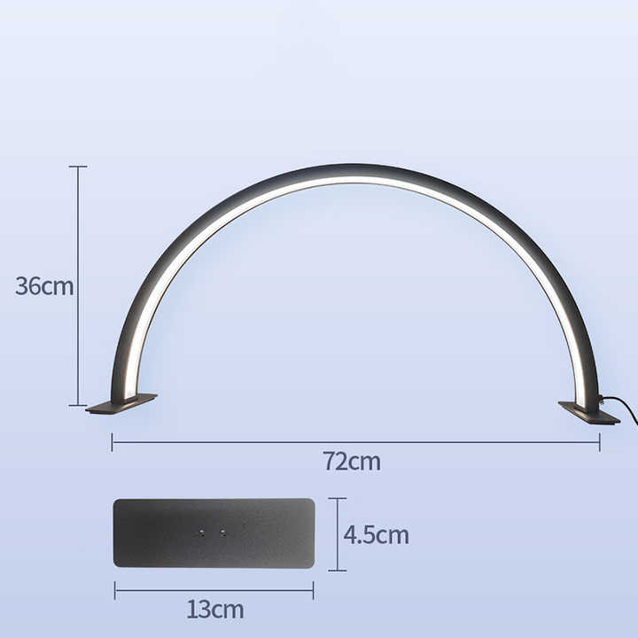 Lámpara de Escritorio para Manicura con luz tricromática en forma de arco lunar