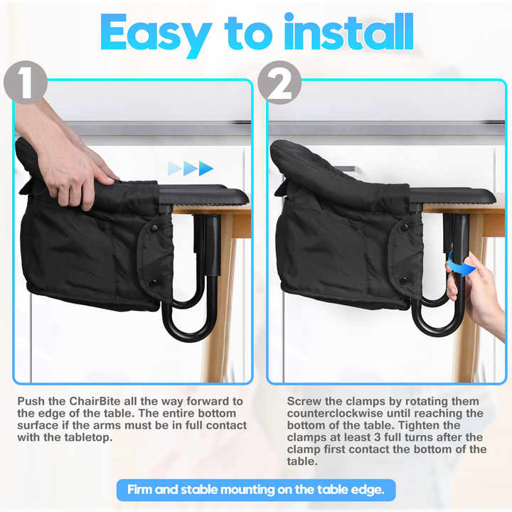 Silla portátil con gancho para bebés