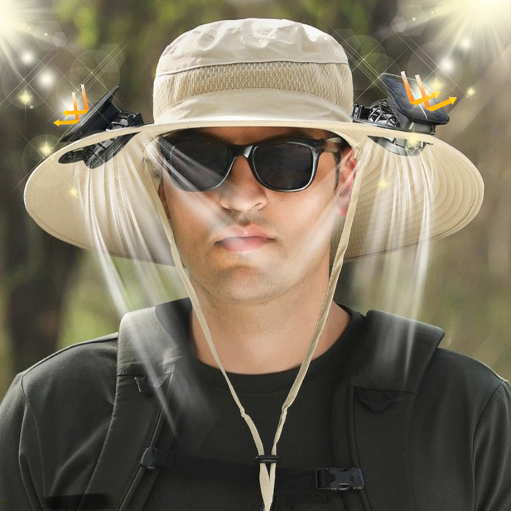 Sombrero con Ventilador Solar
