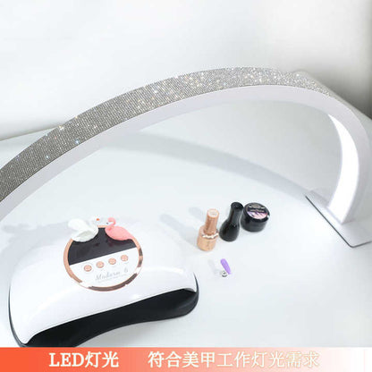 Lámpara de Escritorio para Manicura con luz tricromática en forma de arco lunar