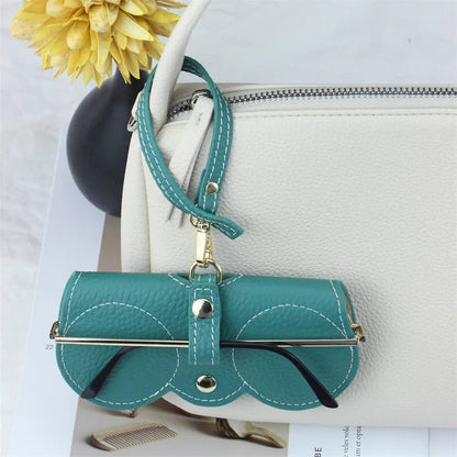 Bolsa Portátil para Gafas de Cuero Genuino