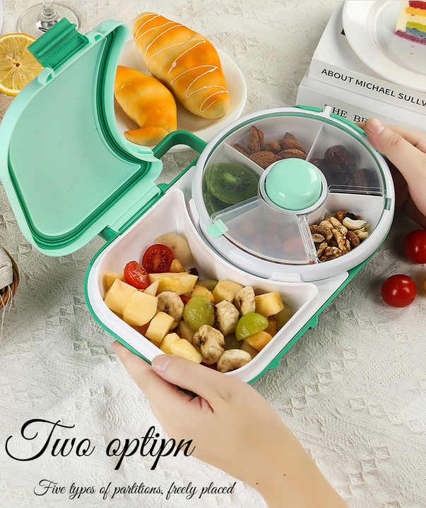 Caja Bento giratoria para snacks infantiles