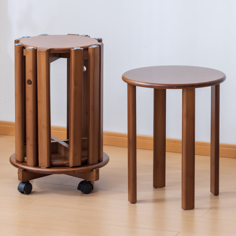 Taburete Redondo de Bambú