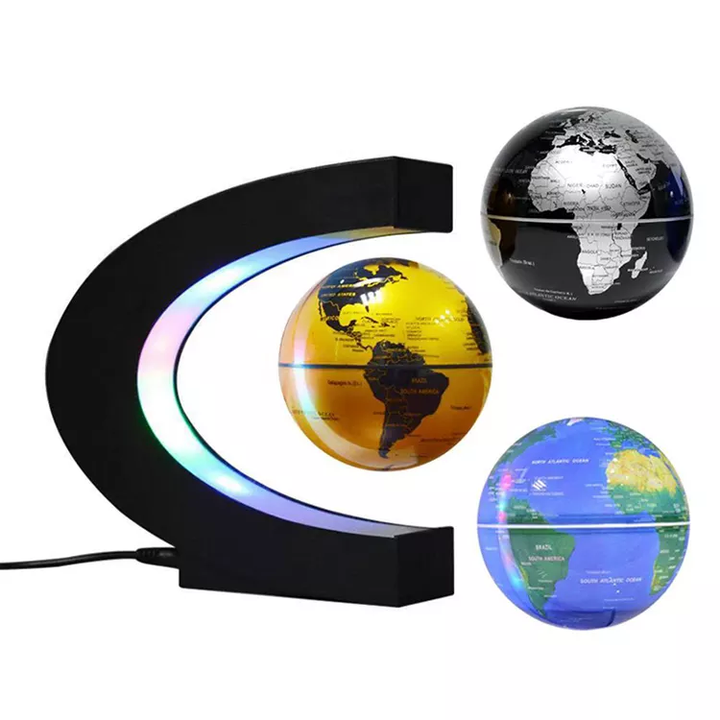 Globo Terráqueo Giratorio en Suspensión