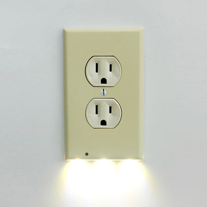 Enchufe de Pared Blanco con Luz Nocturna