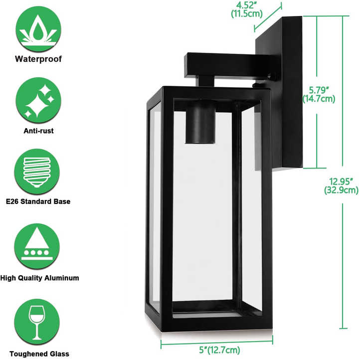 Cabezal de puerta con lámpara de pared de cristal LED