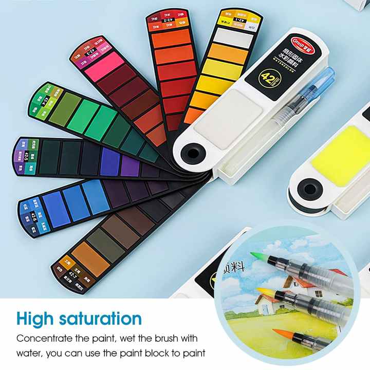 Kit de Acuarelas Profesional Plegable