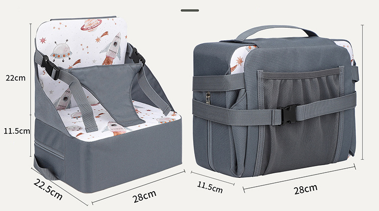 Silla de Comedor Ajustable Infantil – Cojín Elevador Portátil con Aumento de Altura y Base Antideslizante