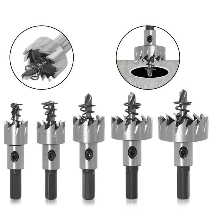 Juego de 5 Brocas de Sierra HSS (16–30 mm)