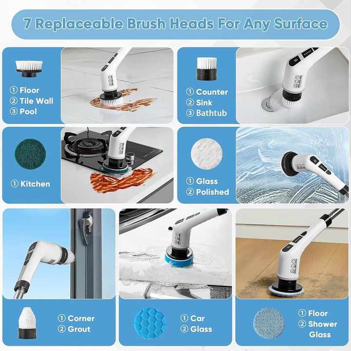 Cepillo de Limpieza Eléctrico Giratorio 360°