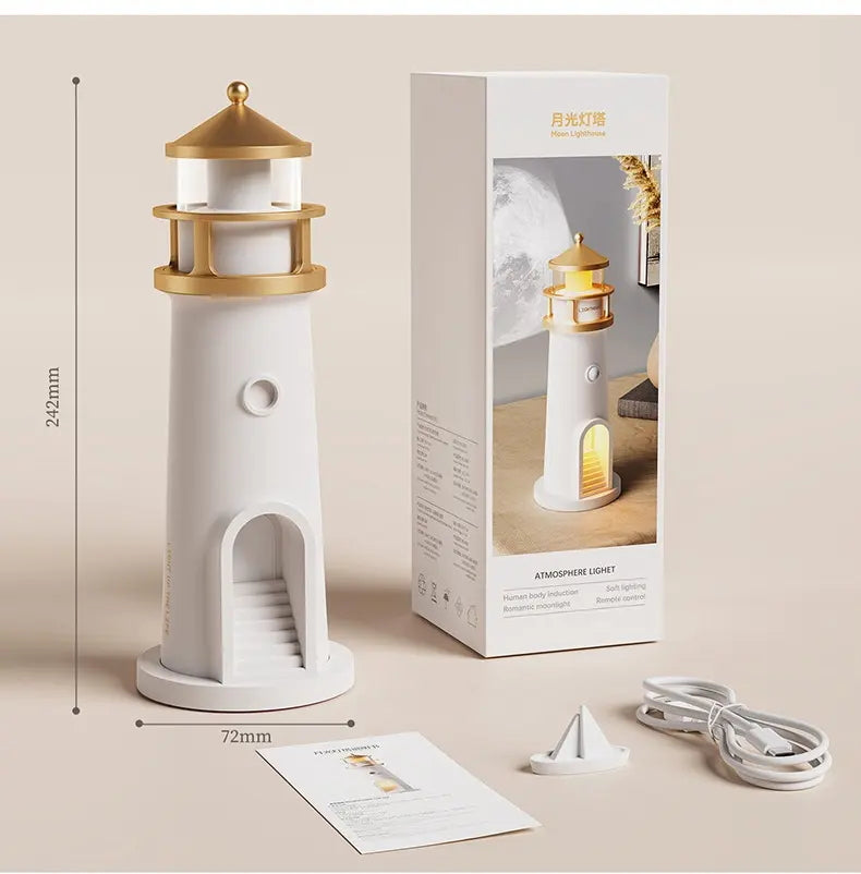 Lámpara de Noche LED en Forma de Faro