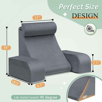 almohada de cuña con reposabrazos