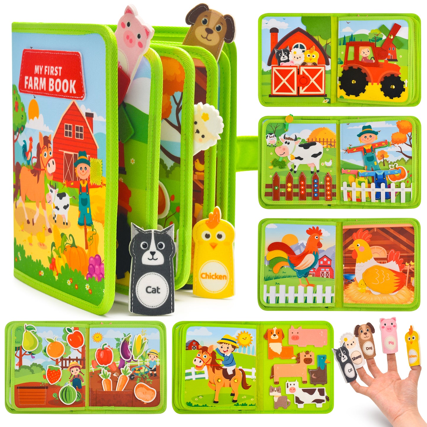 Libro Sensorial Educativo 3D de Granja