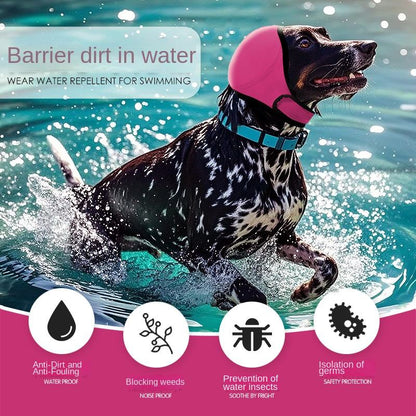 Protector de Cabeza Impermeable para Perros Yun Summer — Orejeras Insonorizantes y Calmantes