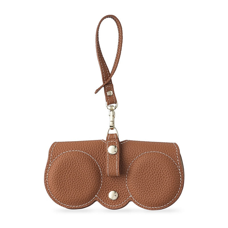 Bolsa Portátil para Gafas de Cuero Genuino