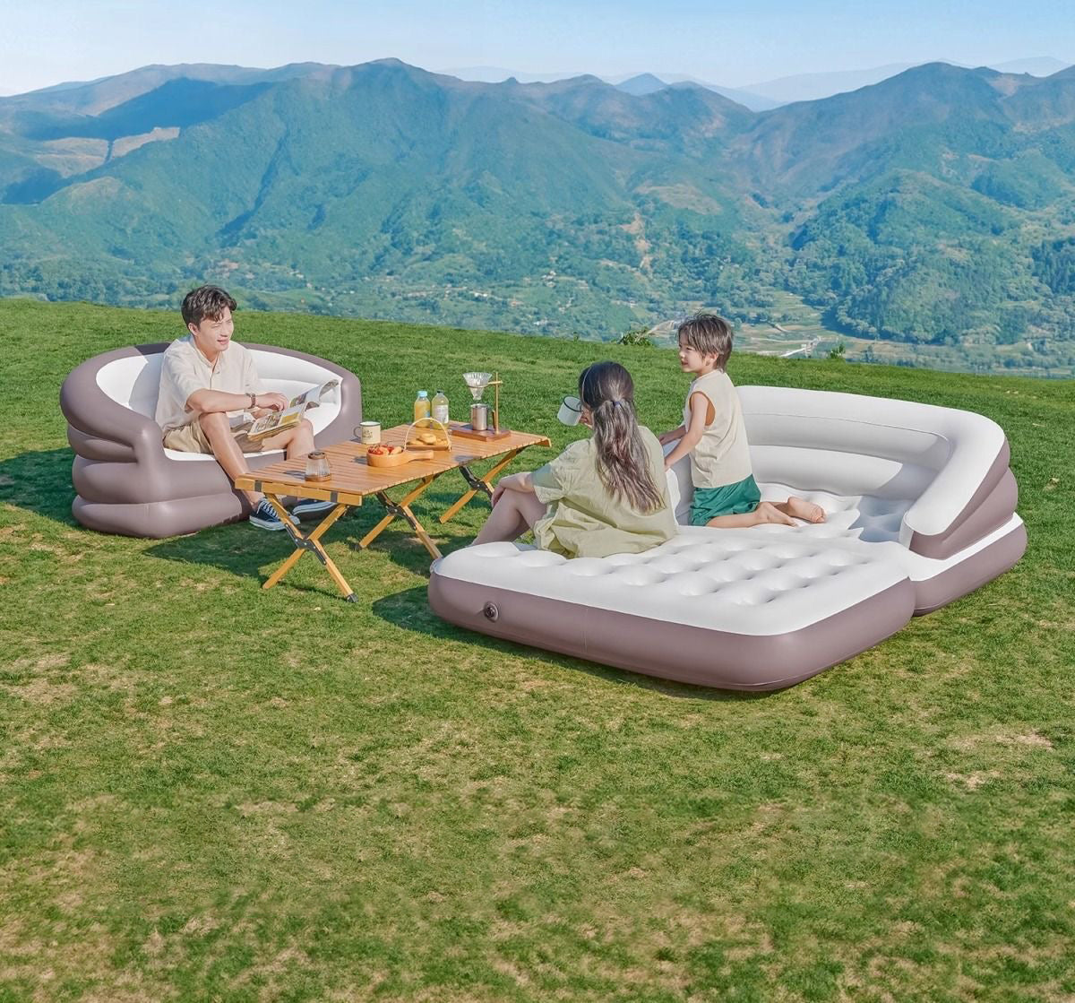 Sofá Cama Inflable Plegable de 2 Asientos