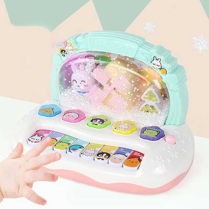 Teclado musical copo de nieve con molino