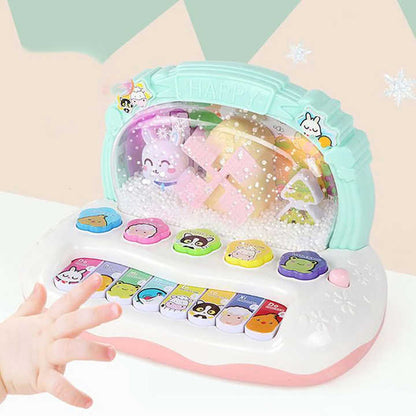 Teclado musical copo de nieve con molino